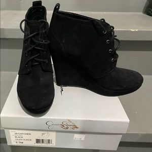 Jessica Simpson Catcher with platform black 6.5